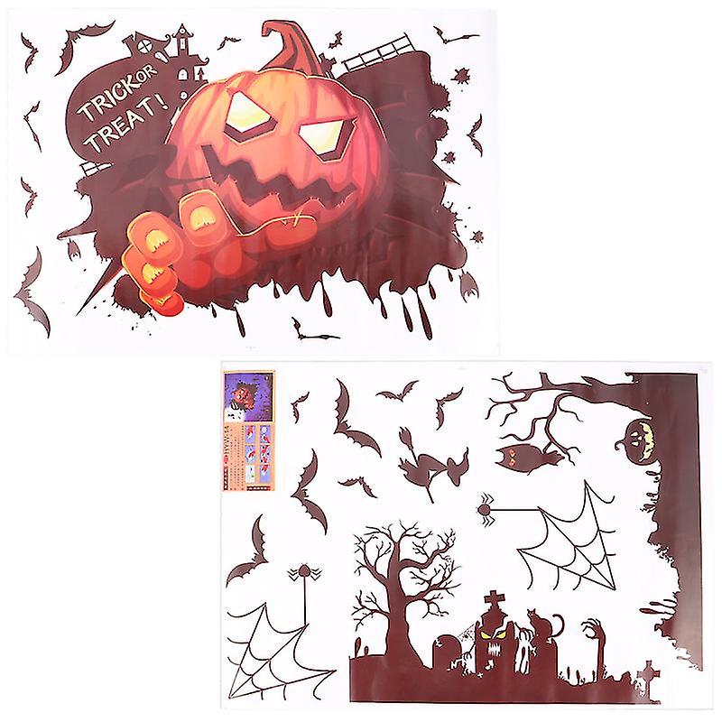 2sheets Halloween Sticker For Halloween Decorations