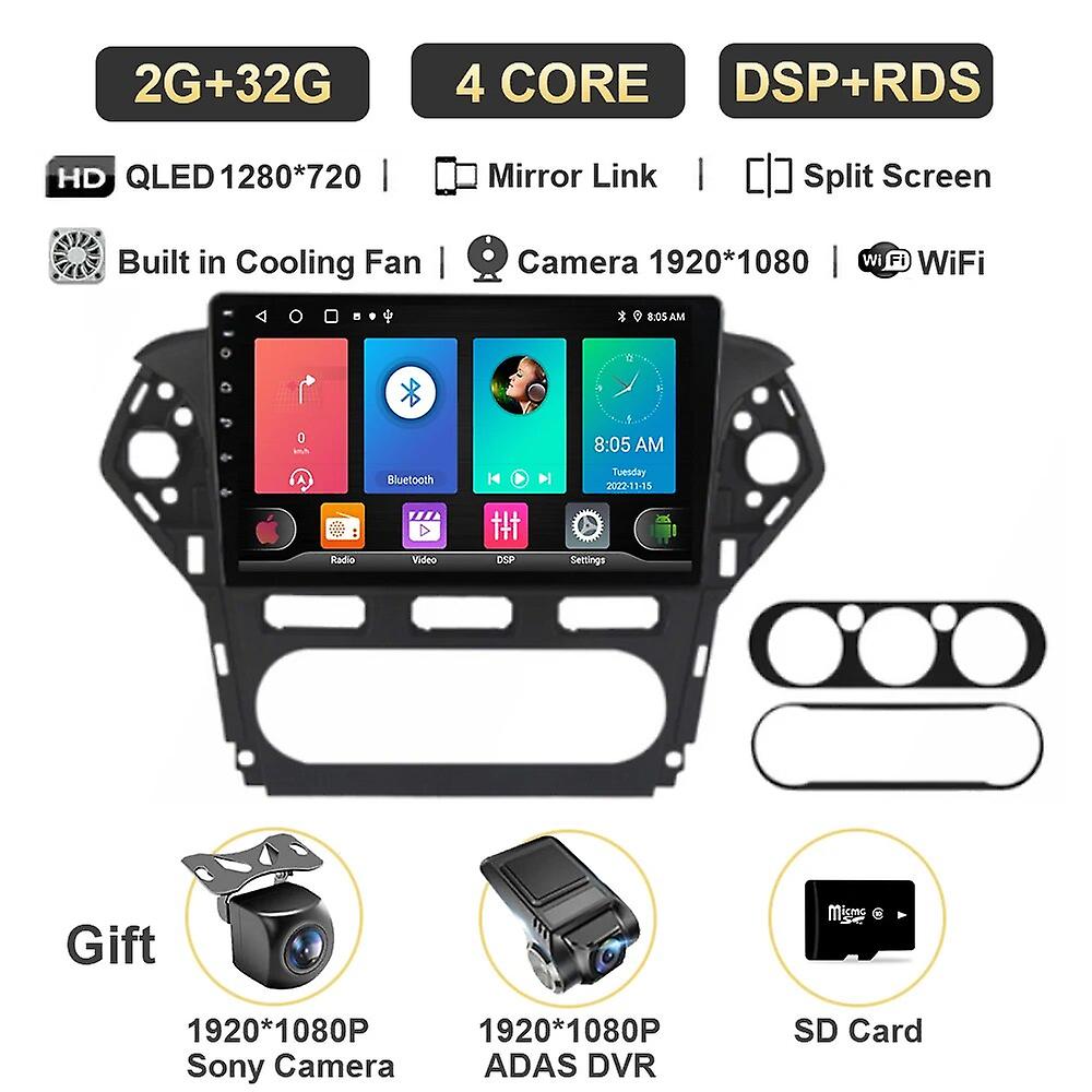 Car Radio Android 13 For Ford Mondeo 4 Mk4 2010-2014 Multimedia Video Player Autoradio Navigation Carplay Gps Wifi 4g Qled Dsp