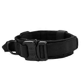 Adjustable Dog Collar Comfortable Breathable Pet Dog Collar with Metal Buckle And D Ring for Training Medium Large Dogs Black XL