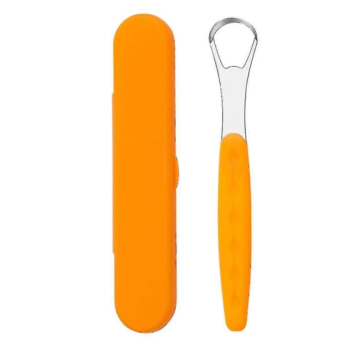 Tongue Scraper,tongue Scraper With Case Cleaner Stainless Steel Tongue Brush