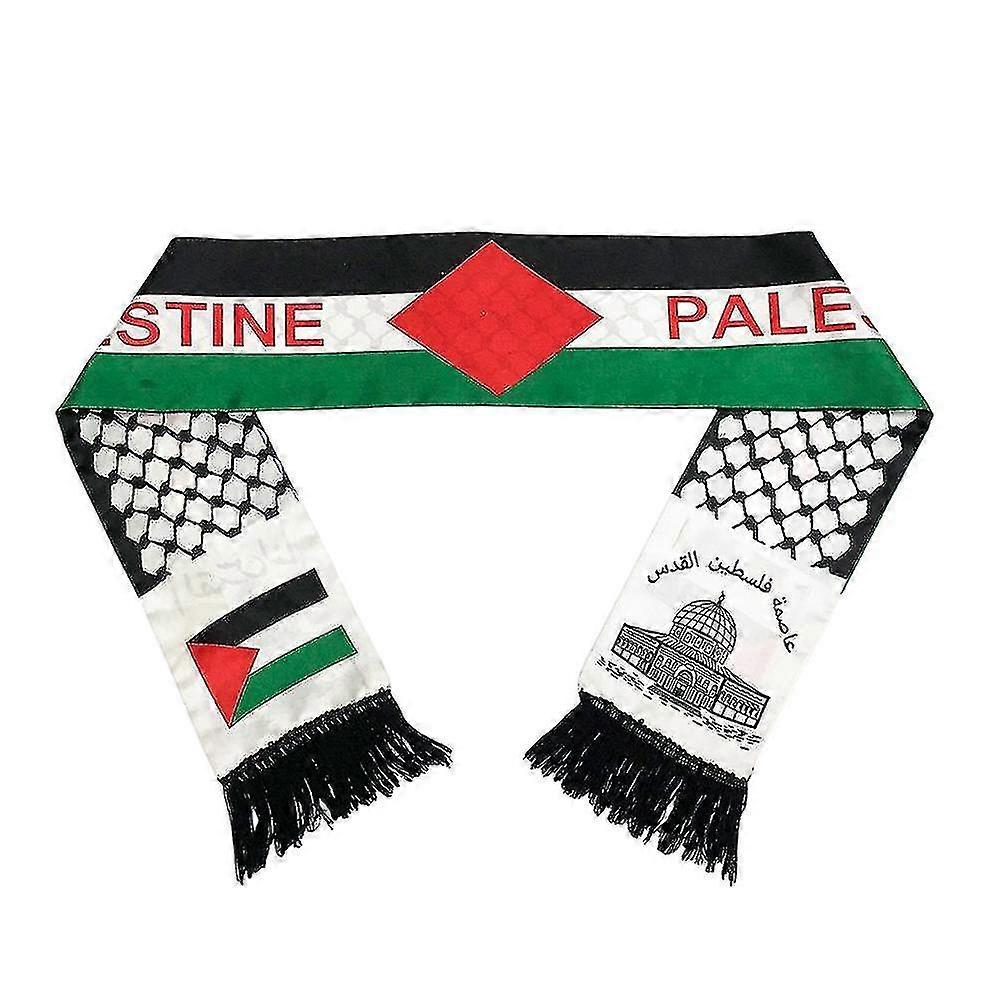 צעיף פלסטין 14*135 ס"מ, צעיף דגל פלסטין פלסטיני
