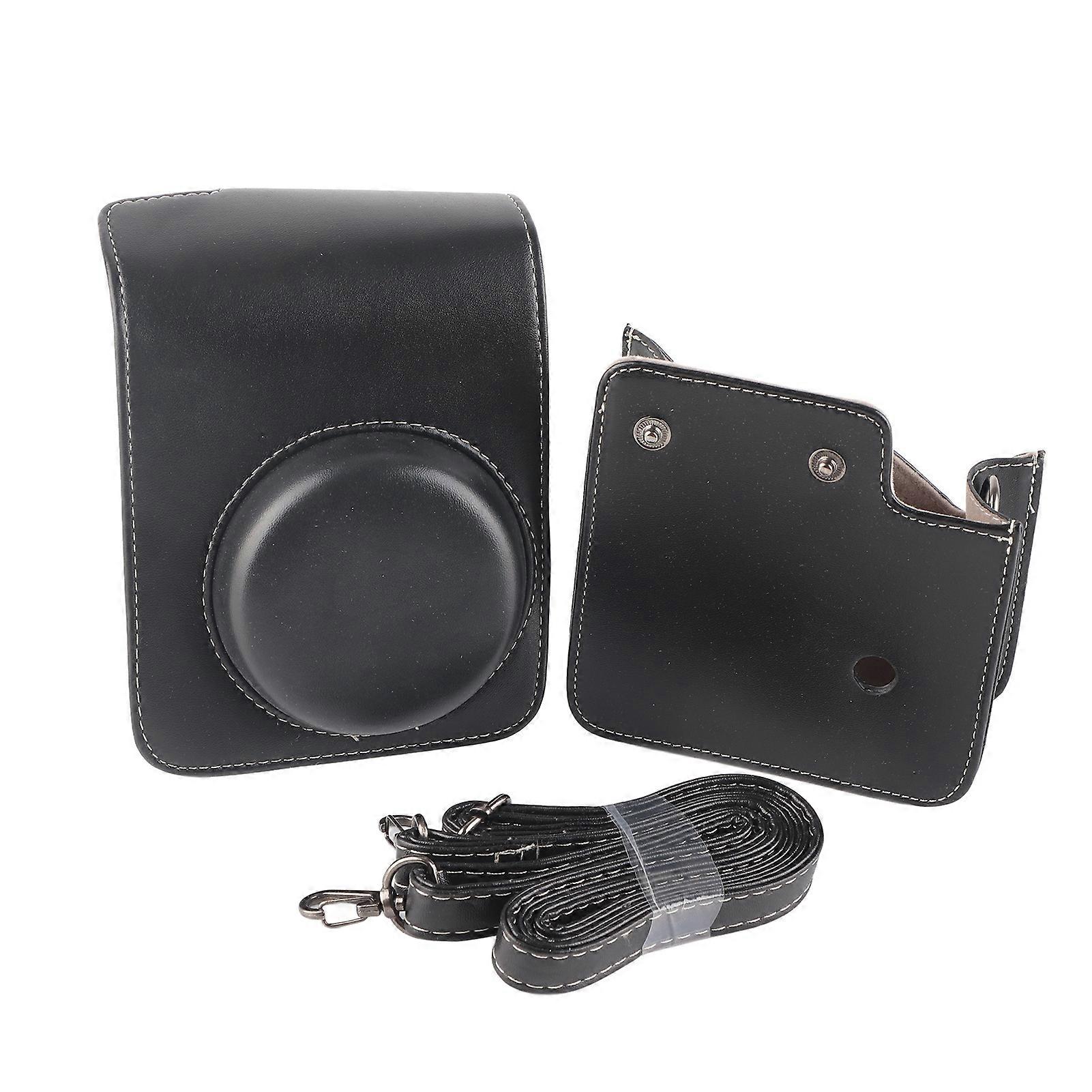 Pu Leather Mini Camera Case Bag With Adjustable Shoulder Strap For Instax Mini 40 Camerablack