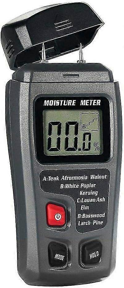 Wood Moisture Meter, 2 Pin Digital LCD 0.5% Accuracy 0-99.9% Wood Moisture Meter
