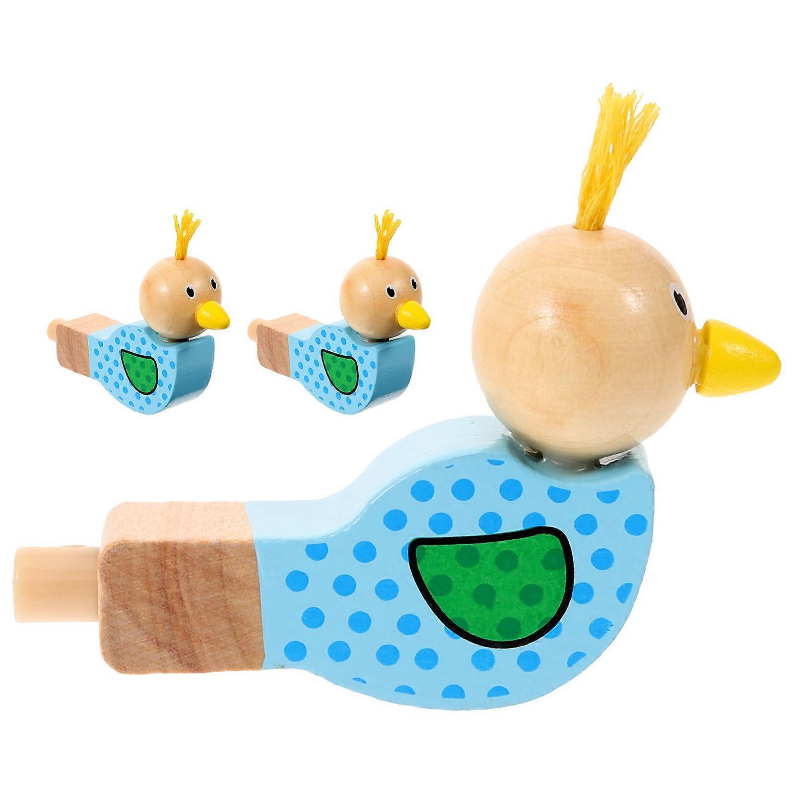 3Pcs Wooden Bird Whistles Kids Party Noisemakers Whistles Music Instrument Developmental Toys