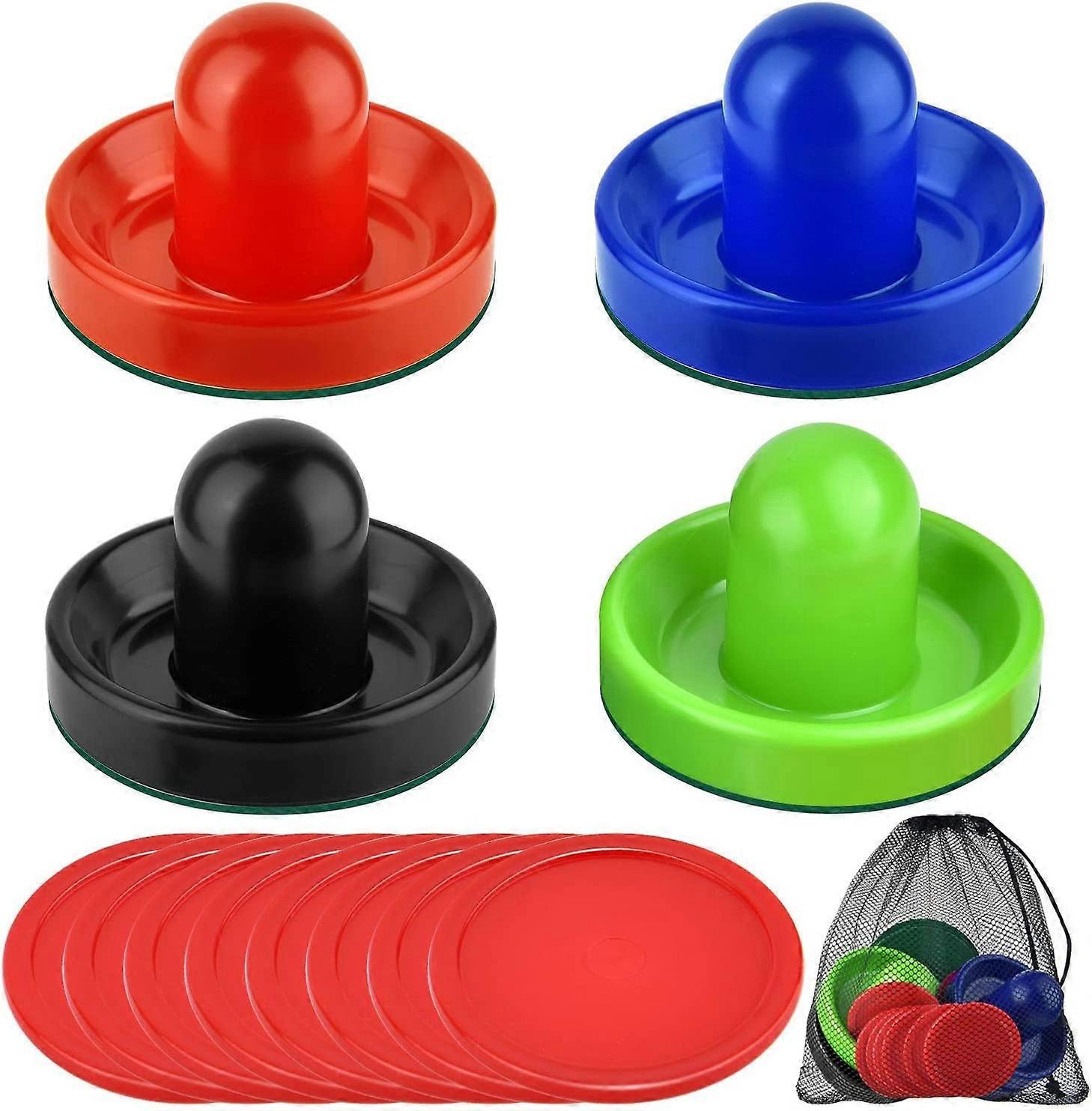 Ice Hockey Table Batting Thruster For Game Table (4 Push Handles, 8 Pucks) (Pictured)