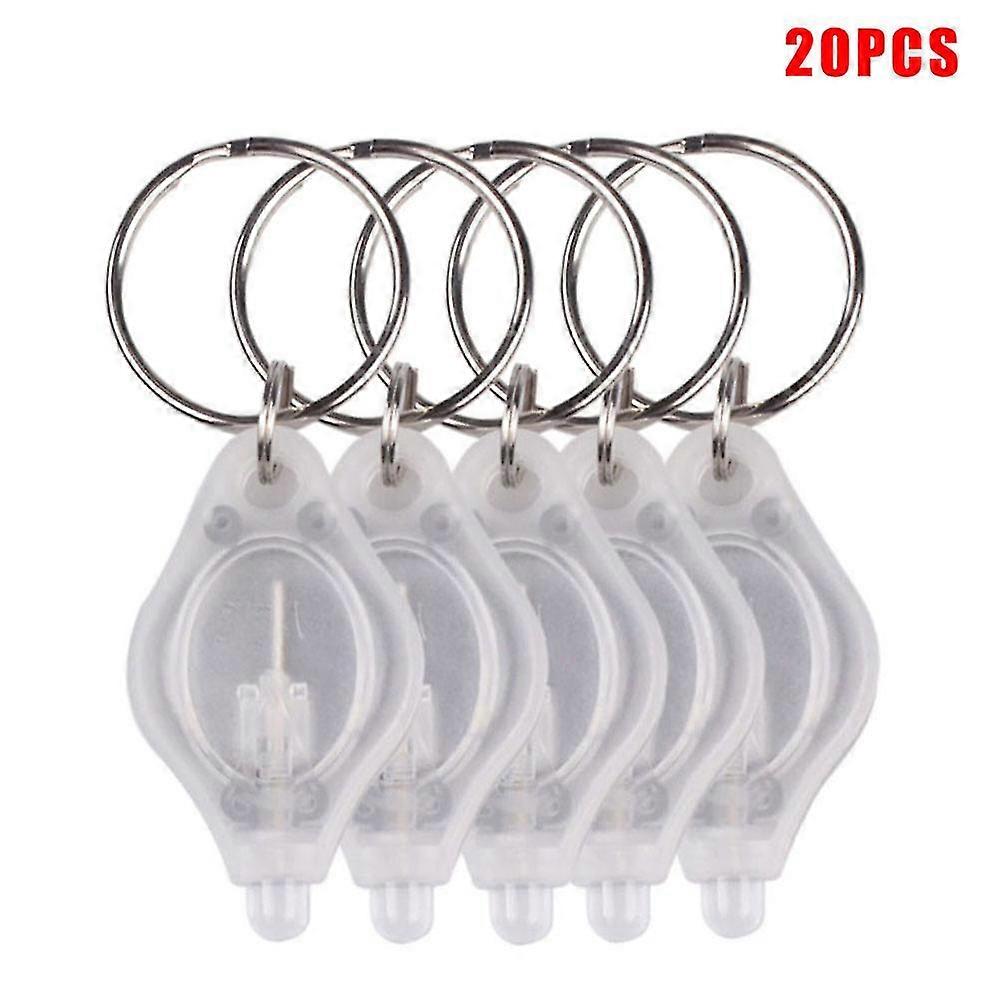 20pcs Portable Mini Led Flashlight Keychain Lamp Pocket Key Ring Torch