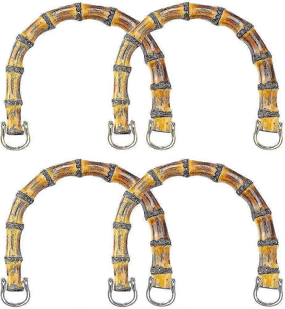 4 Pack Bamboe Portemonnee Handvatten, Tas Handvatten Bamboe Portemonnee Handvatten Handvatten Voor Tas
