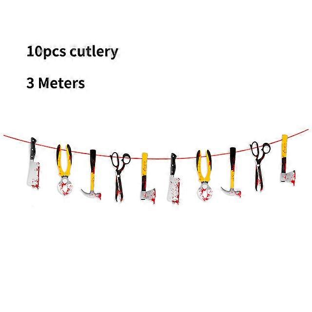 חדש אימה נייר ליל כל הקדושים קישוט מסיבת באנרים גלגלי עיניים רוח רפאים סכיני דלעת קרטון קישוטי ליל כל הקדושים לבית 2024