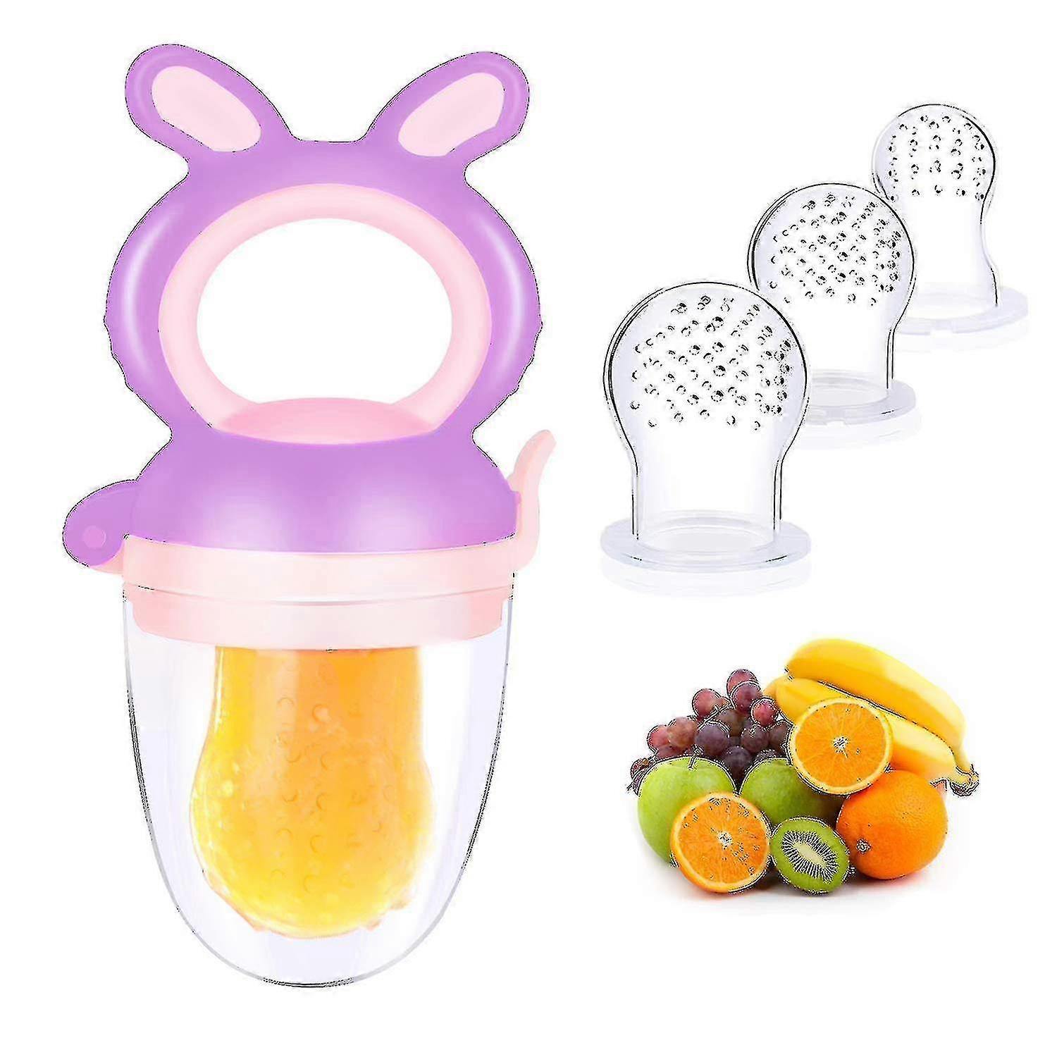 3pcs Baby Feeder Weaning Cartoon Set With 3 Types Of Pacifiers