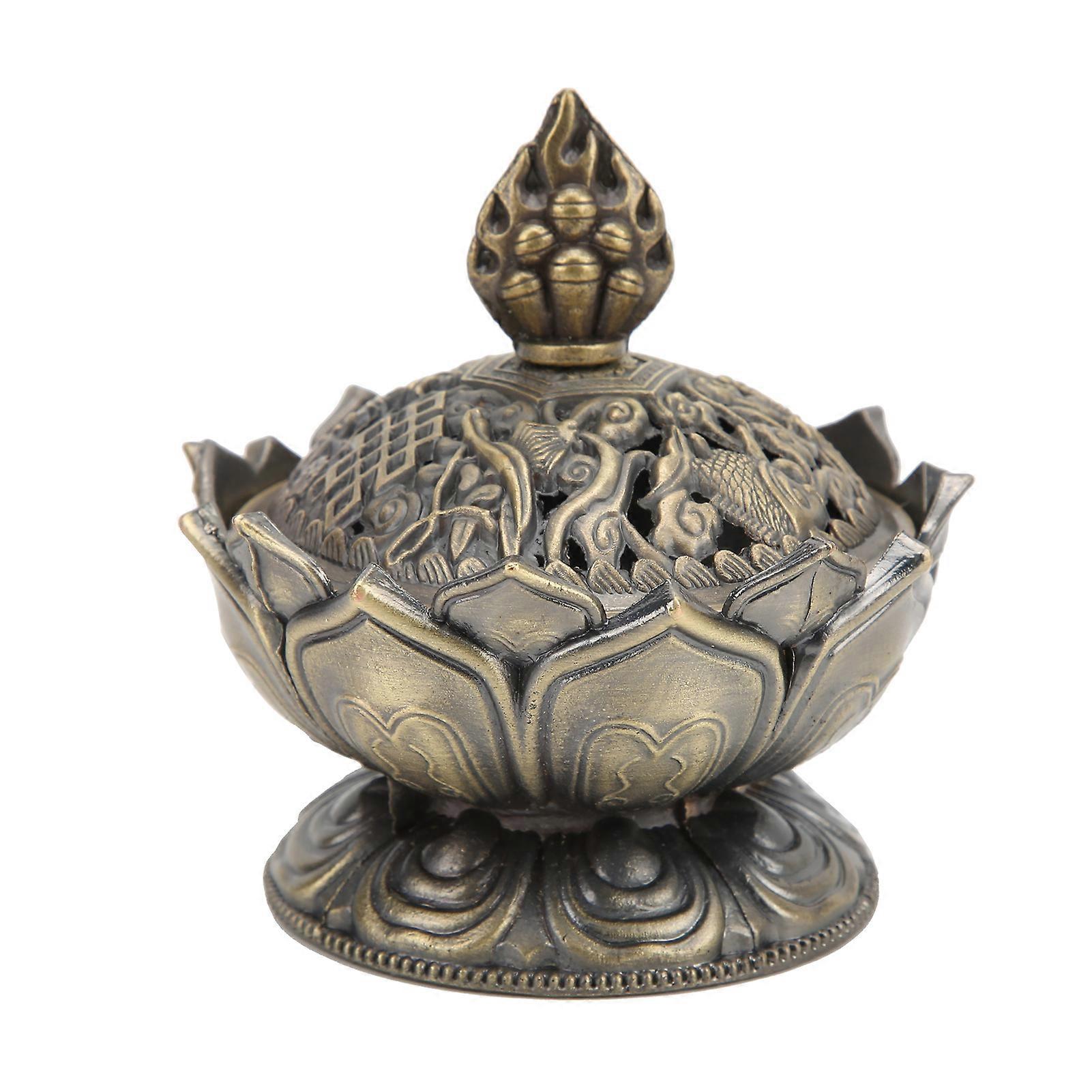 Incense Burner Bronze Anticorrosion RustProof Durable Classical Charcoal Burner for Home Decoration