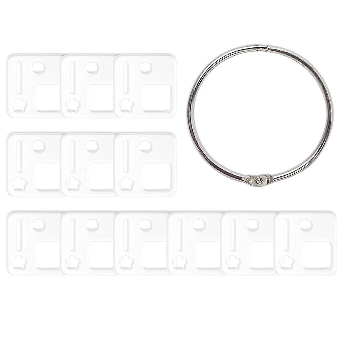 Acrylic Thread Drop Thread Winding Boards Floss Bobbins Stitches Floss Drop Bobbins Organizer for Cotton 12PCS