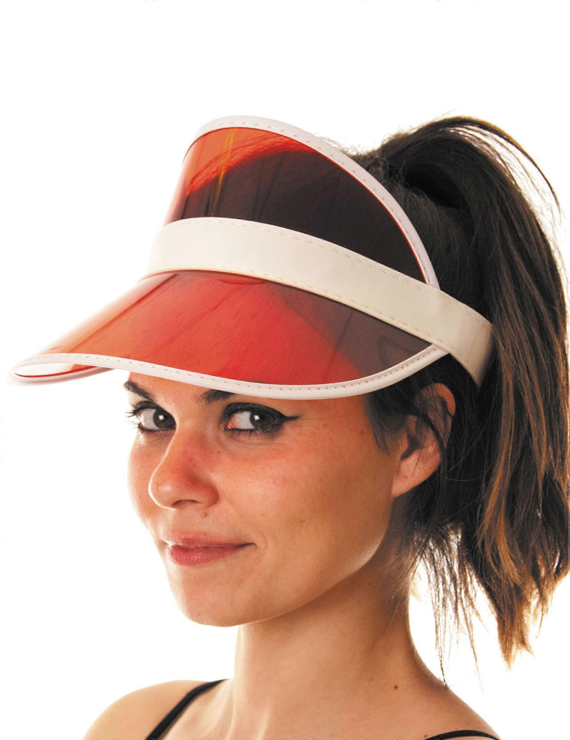 Adult red poker player visor