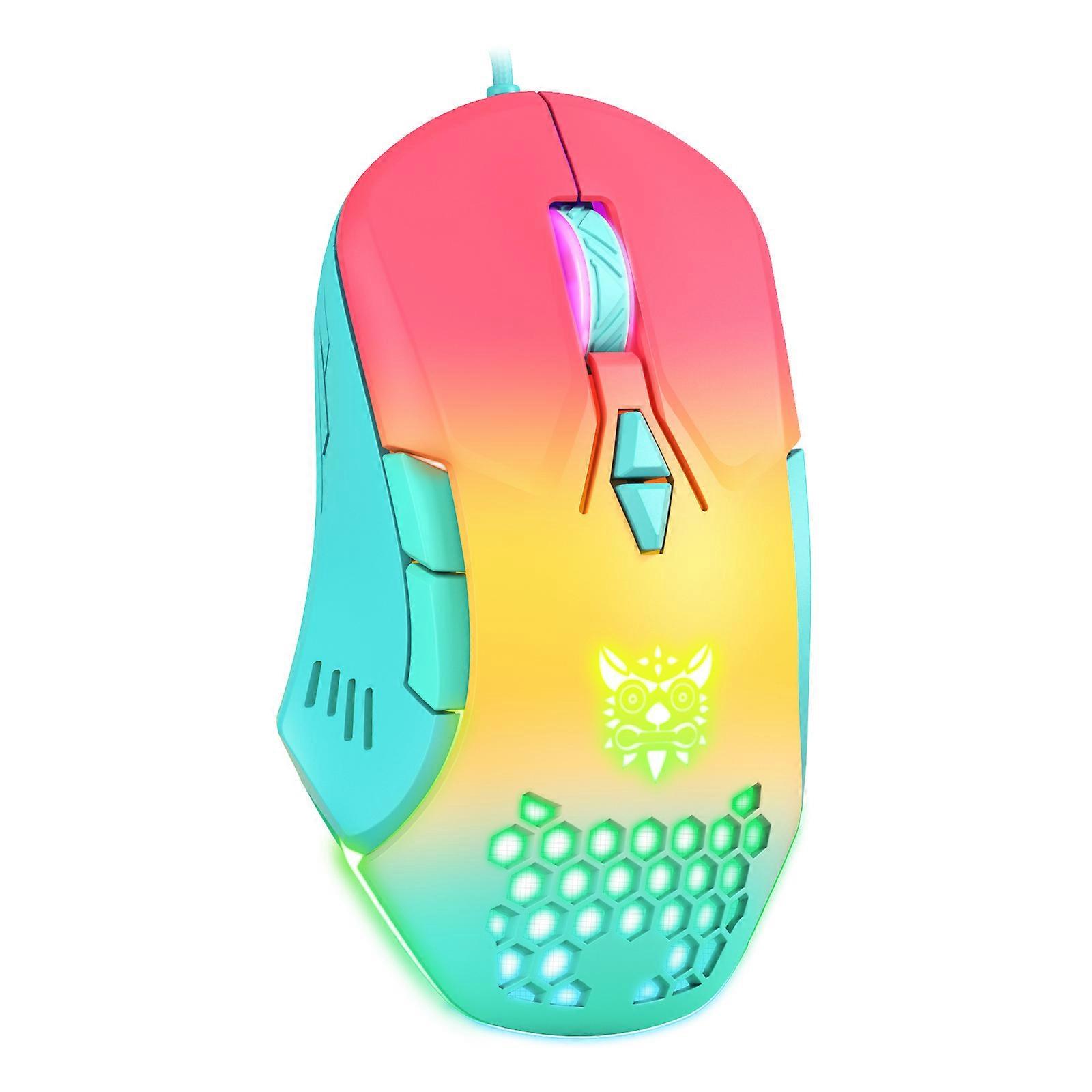 Mouse da gioco, mouse da gioco ergonomici cablati con 7 pulsanti programmabili, retroilluminato Chroma RGB e regolabile a 6400 DPI per i giocatori di PC Windows