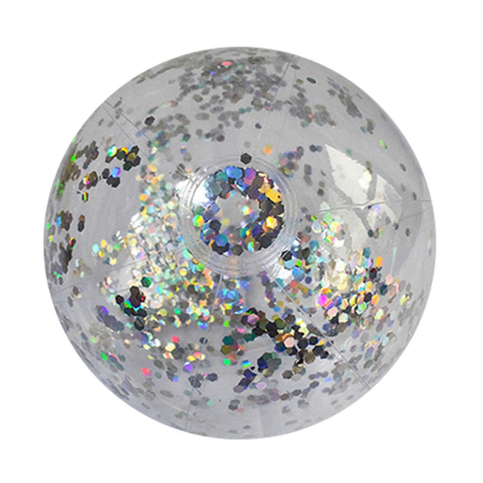 24\/16\" Large Inflatable Glitter Pool Beach Ball for Summer Beach Pool Party"