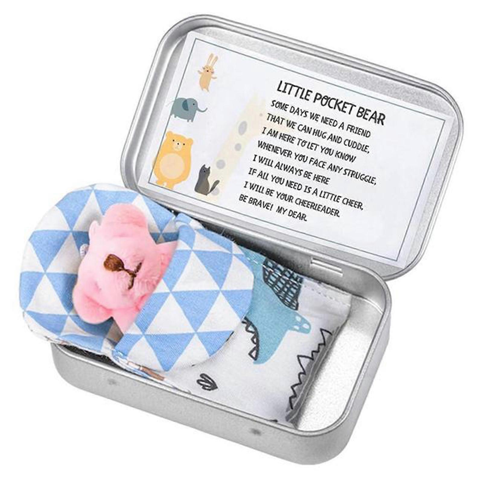 Mini Cute Bear in a Tin Box Christmas Stocking Filler Gift for Birthday Wedding Decorations