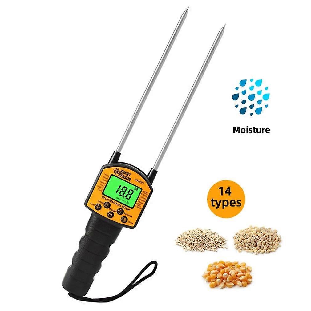 ZK-Digital Moisture Meter Grain Moisture Meter Smart Sensor for Corn Wheat Rice Grain Wheat Flour Finless Porpoise Seeds
