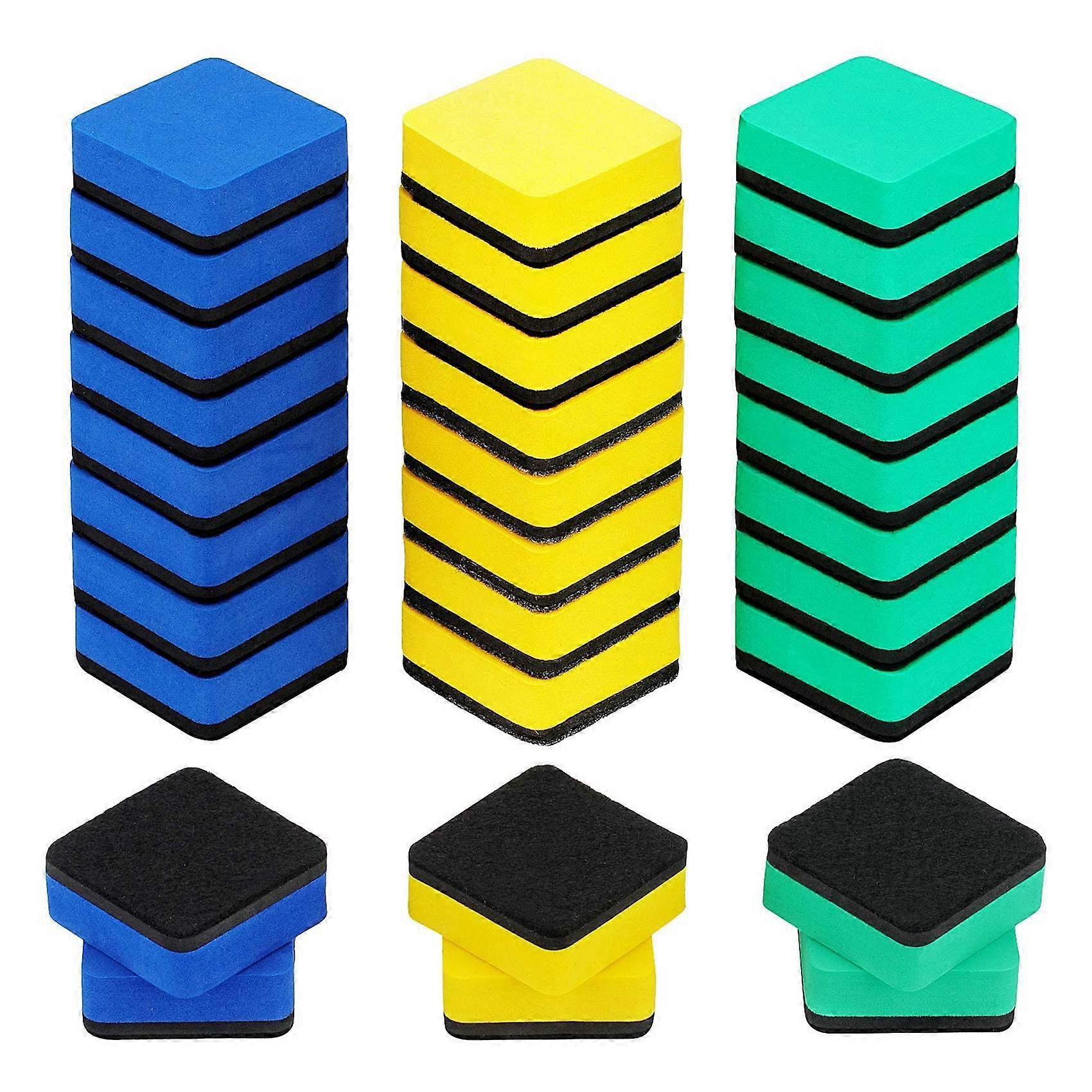 30Pcs Whiteboard Eraser Washable and Reusable Magnetic Whiteboard Eraser for Cleaning Dry Erase Mar