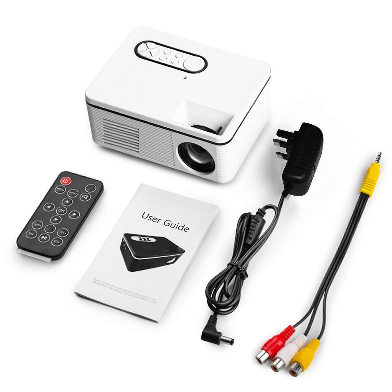 HD 1080P 60 Portable Home Movie Video Projector W/built In Speaker
