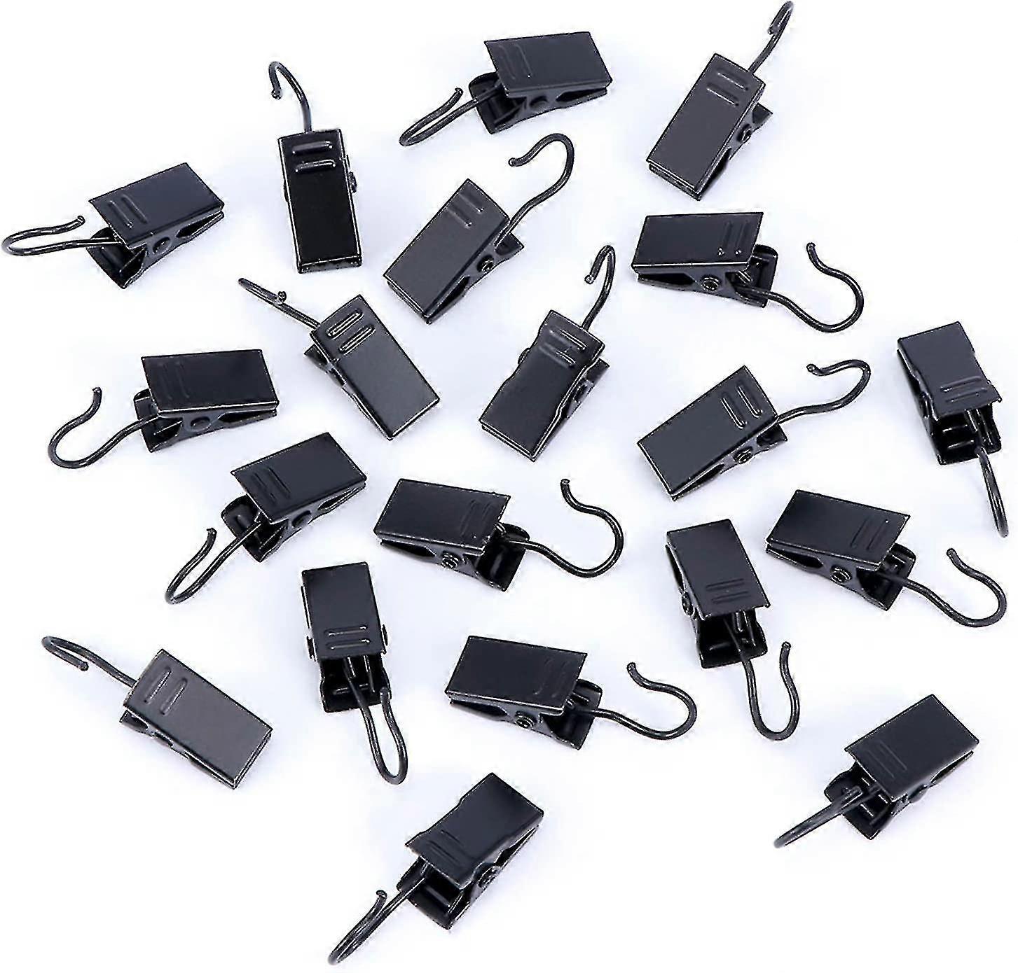 Pack Of 20 Curtain Clips Curtain Metal Clips With Hooks For Shower Curtain