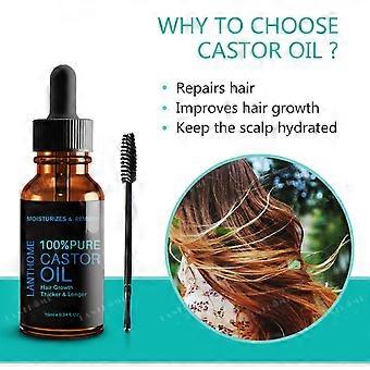 Castor Oil Eyelash Serum,natural Castor Oil Eyelashes Growth Essential Oil Thick Longer Nourishing Enhancer Eyelash