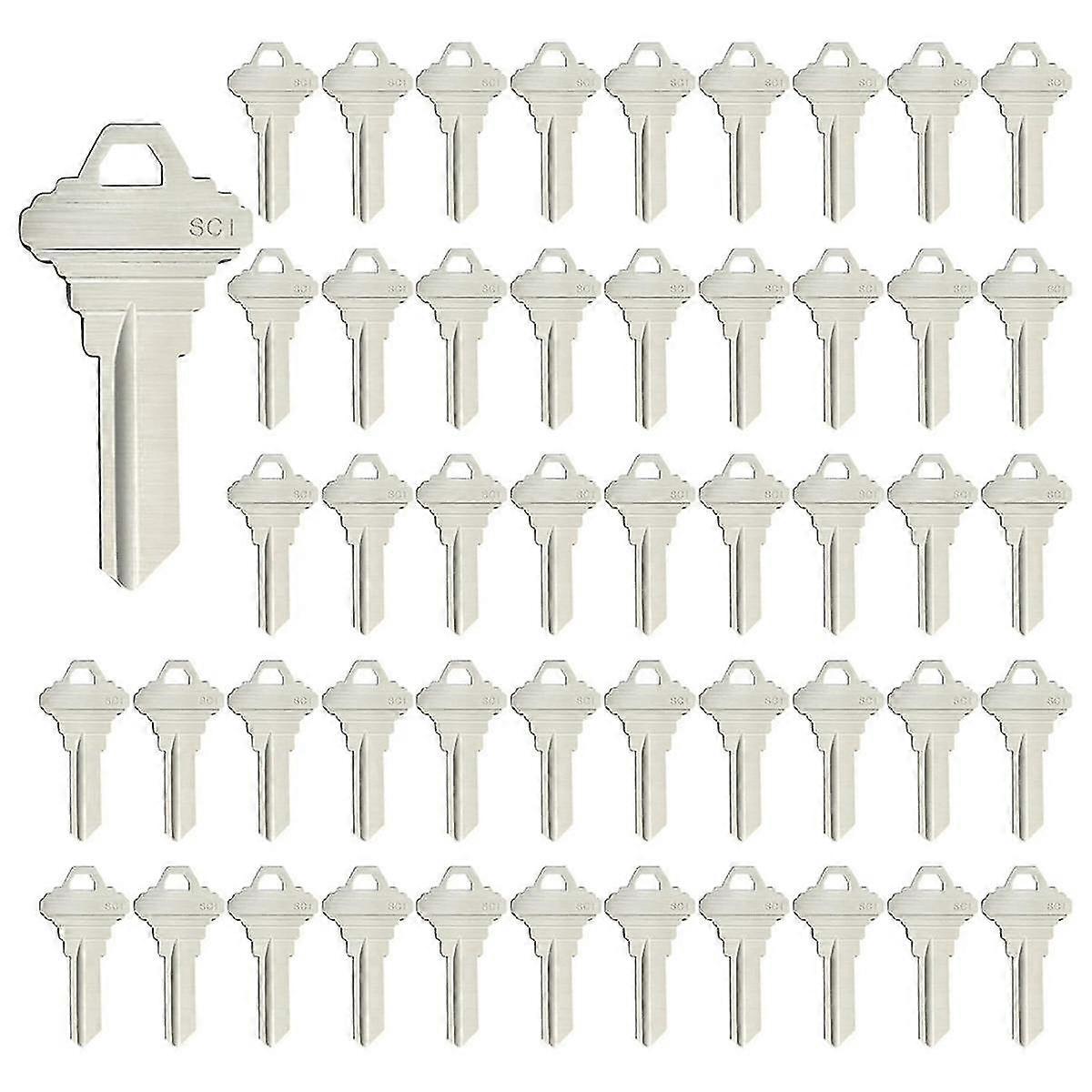 Blank Keys Sc1 Key Blanks Pack Of 100pcs Blank Key House Office Brass Key Blank, Silver