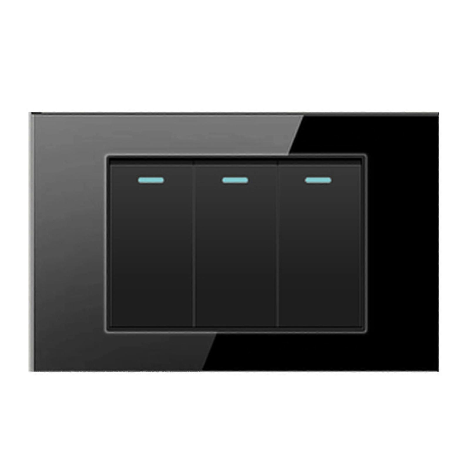 1/2/3 Gang 2 Way Wall Light Switch Panel Push Button Power Rocker Switch Yo