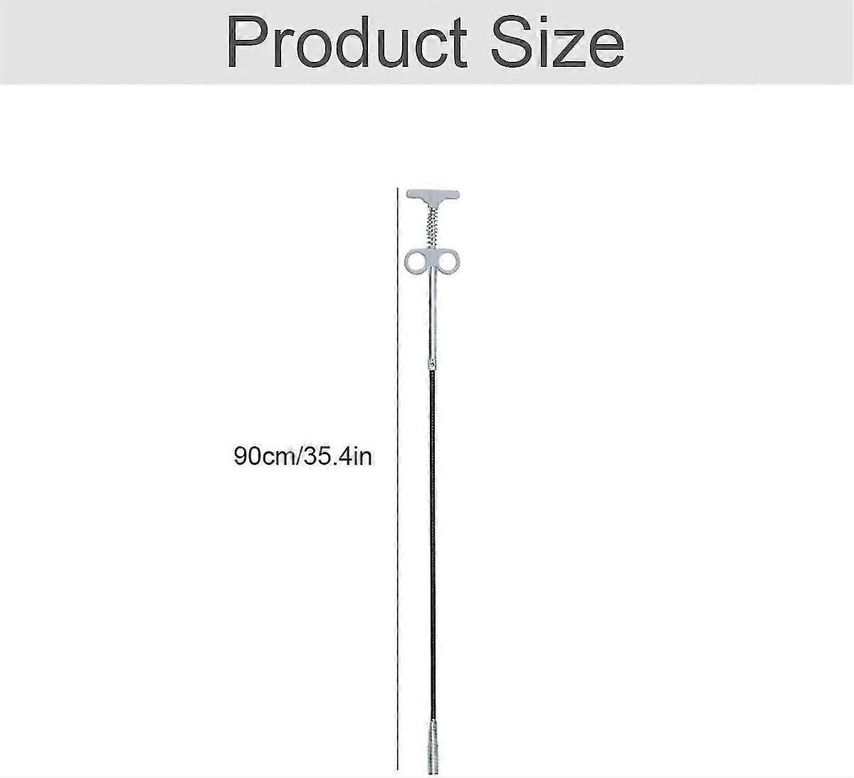 Drain Snake, Drain Cleaners Tools With Spring Push Handles,floor Drains And Sink Clogs90cm (gray)