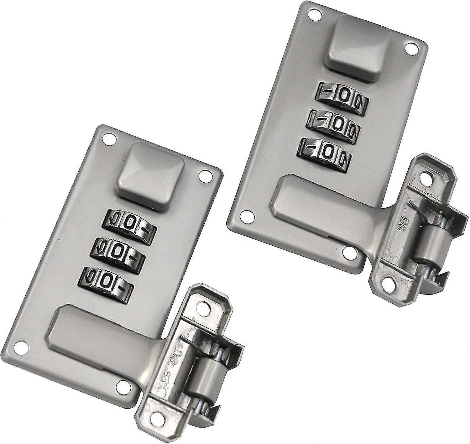 2 Vanity Case Buckle, Luggage Combination Lock, Toolbox Buckle With Combination Lock, 3 Position Combination Lock Pearl Nickel