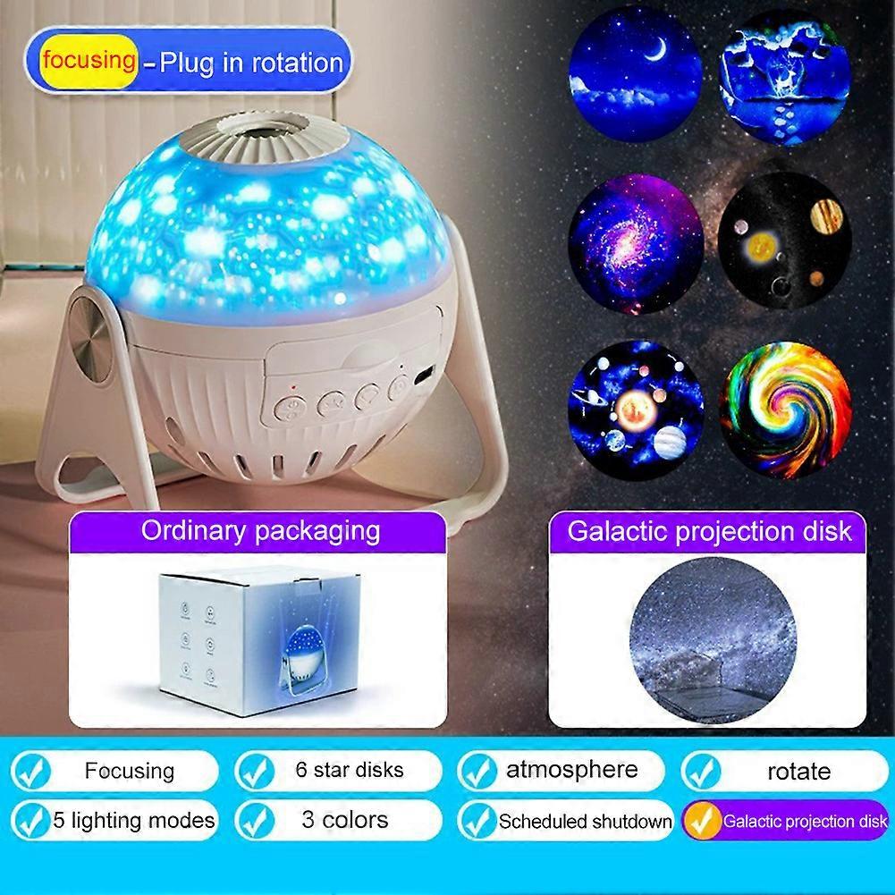 7 in1 Planetarium Galaxy Starry Sky Projector 360 Rotating LED Night Light Rotating Star Lamp