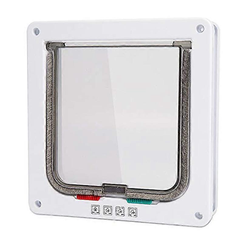 Large cat cage (white outer dimensions 28CM X 24.9cm), 4-way locking cat cage, easy to install and use