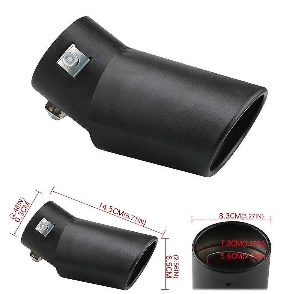 Universal bil udstødningsspids rund aluminiumslegering lyddæmper hale trim bageste auto udstødningsrør dyse lyddæmper rør indløb 63mm