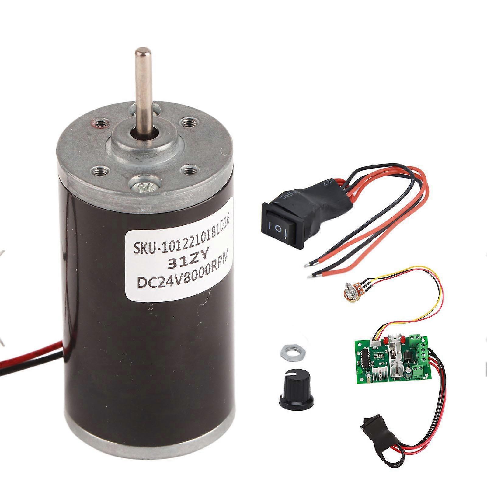 DC Permanent Magnet Motor Low Noise Mini High Speed CW CCW Motors for DIY Generator24V8000RPM