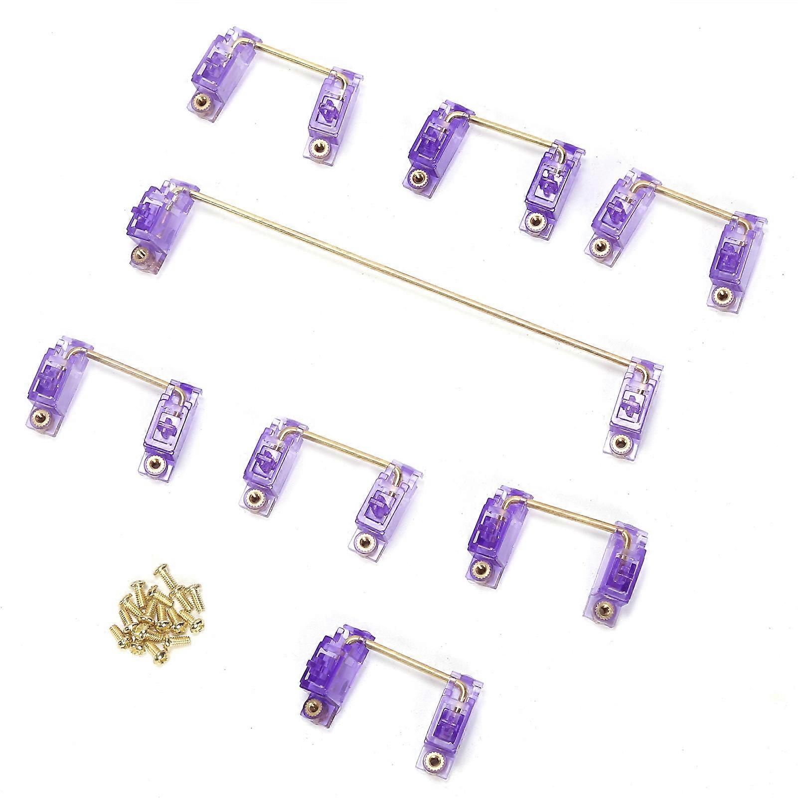 Mechanical Keyboard Stabilizer 2 Specifications with Golden Wire Keycap Accessory for DIYTransparent Purple YEMMA
