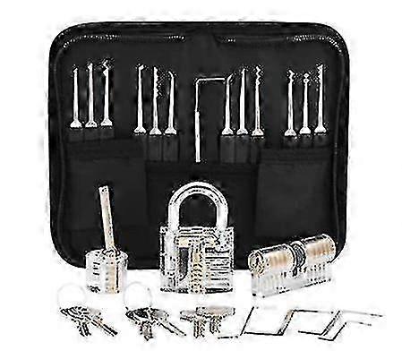 Lock Picking Kit, 24-piece Lock Picking Kit, Practice Tools With 4 Clear Locks
