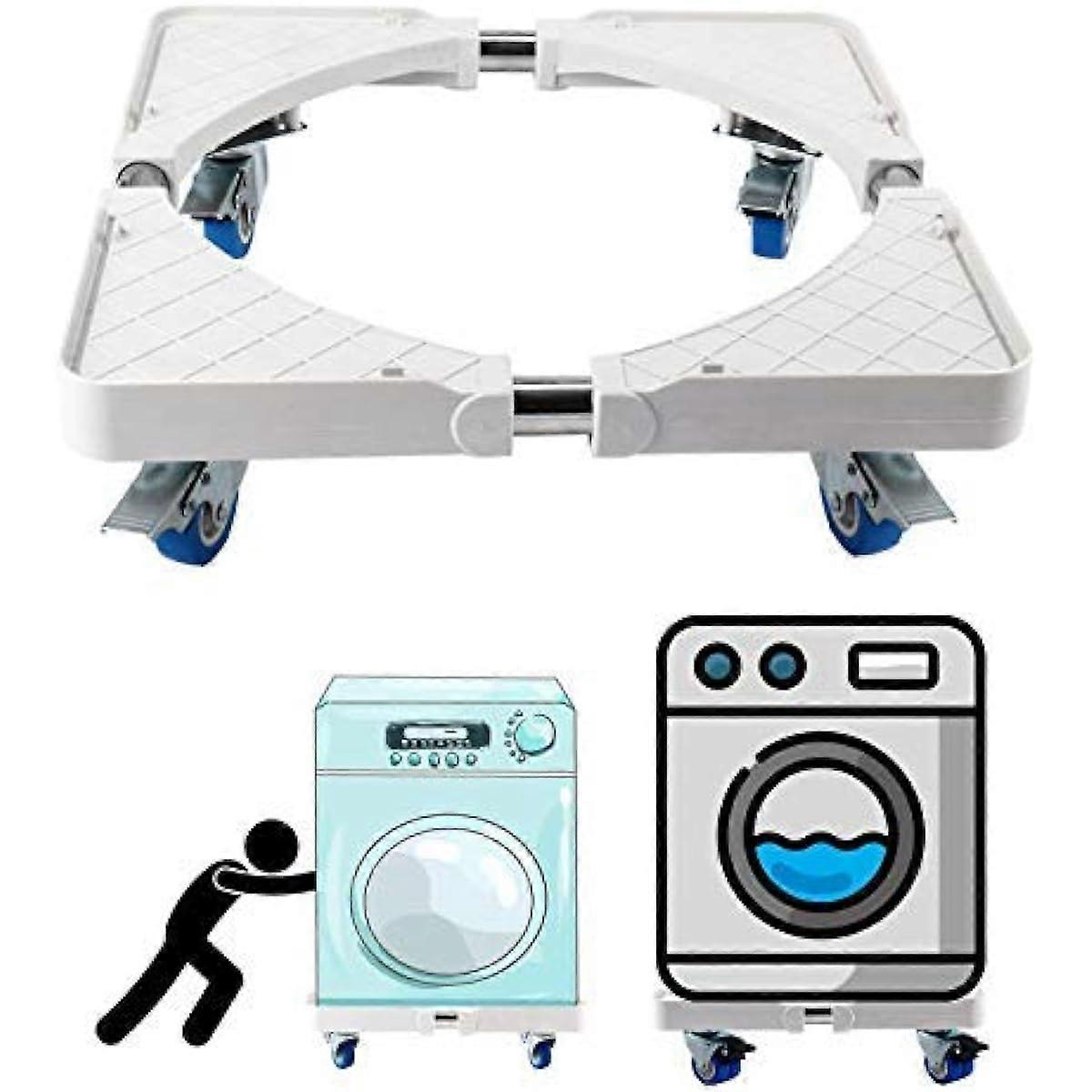 Multi-Functional Movable Base Furniture Dolly Size Adjustable for Washing Machine  Dryer and Refrigerator (4 Wheels)