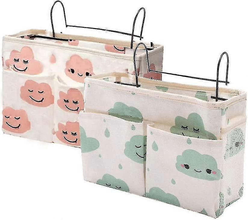 Bedside Organizer Pocket, 2 Pcs Bedside Organizer, Loft Bed Storage, Bedside Bed Storage