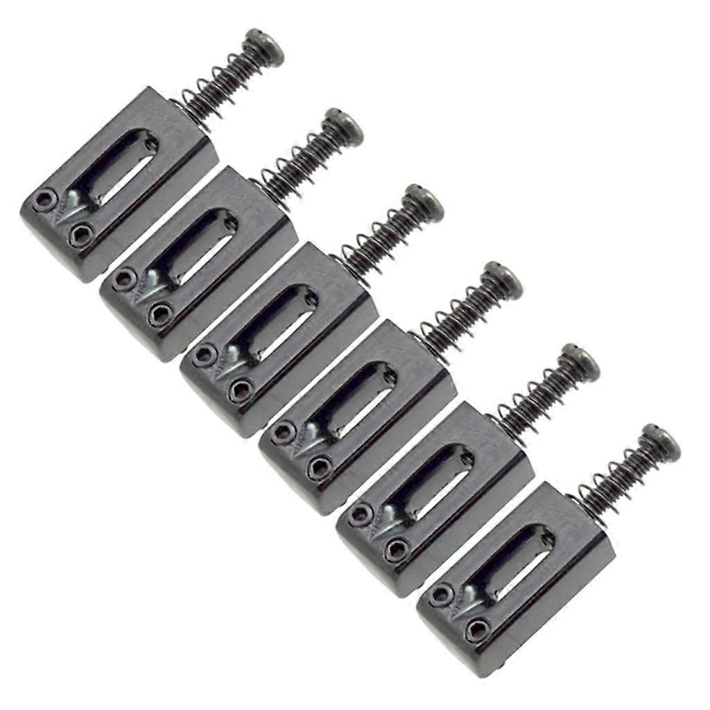 Flat Strings Bridge Saddle Tremolo Trem Bridge  For Electric Guitar Black