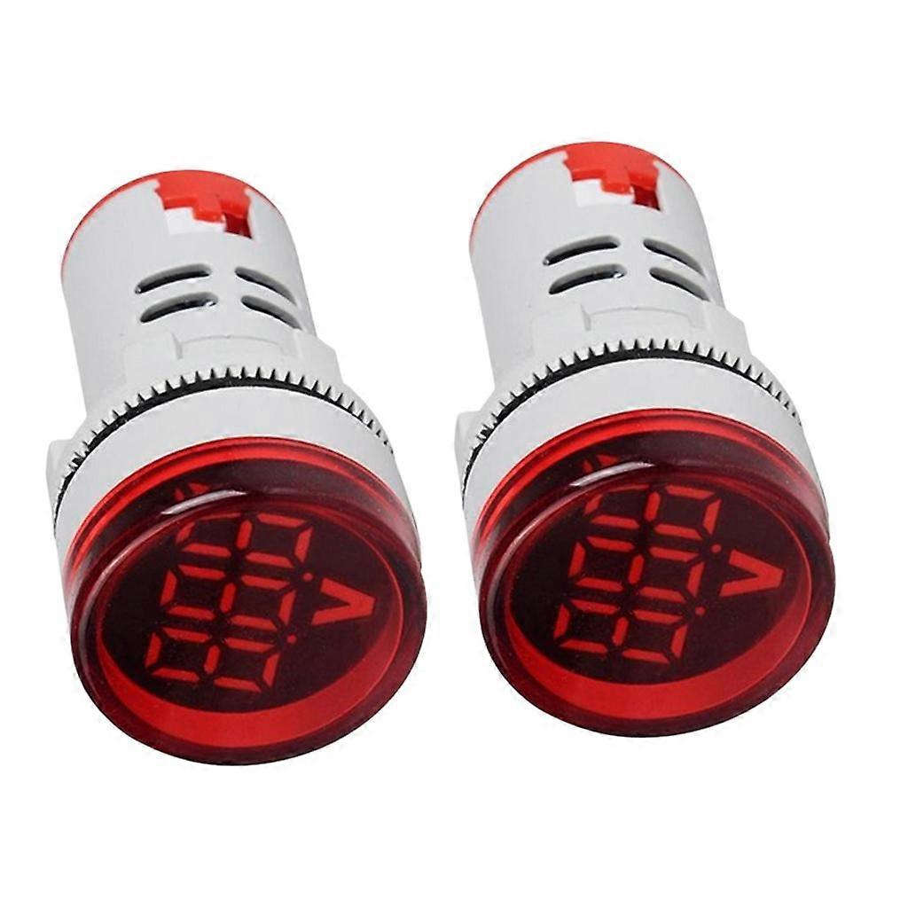 2 AC 12-500V Voltmeter Round Voltmeter With LED Light
