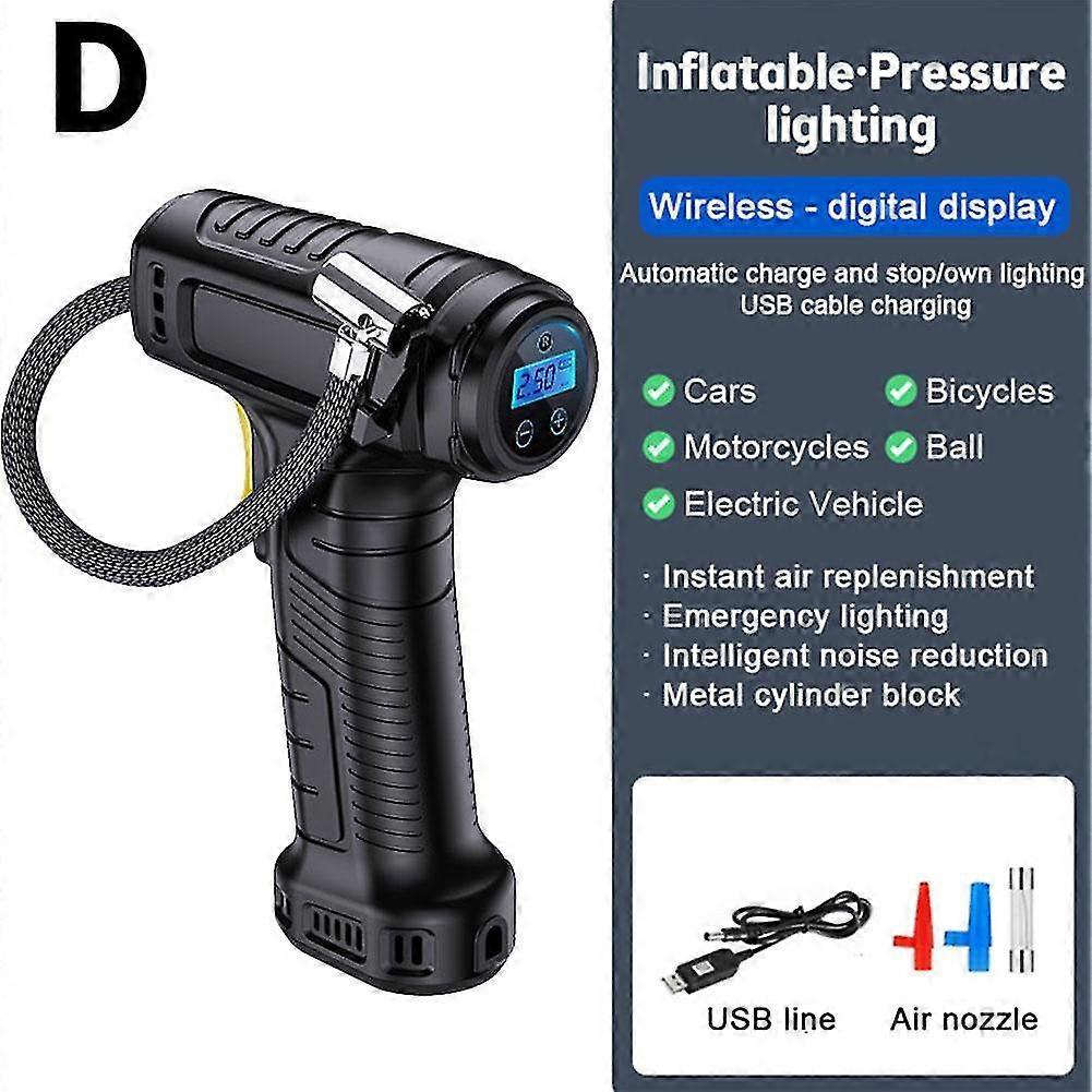 120w Auto Luftpumpe Drahtlos / verdrahtet Reifen aufblasbare Pumpe tragbare Auto Luftkompressor Elektroauto Reifen Inflator für Auto Fahrrad