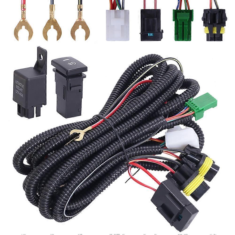 Car Fog light Wiring Harness Socket Wire LED Indicator ON/OFF Switch 12V 40A Relay for Toyota Professional Accessories