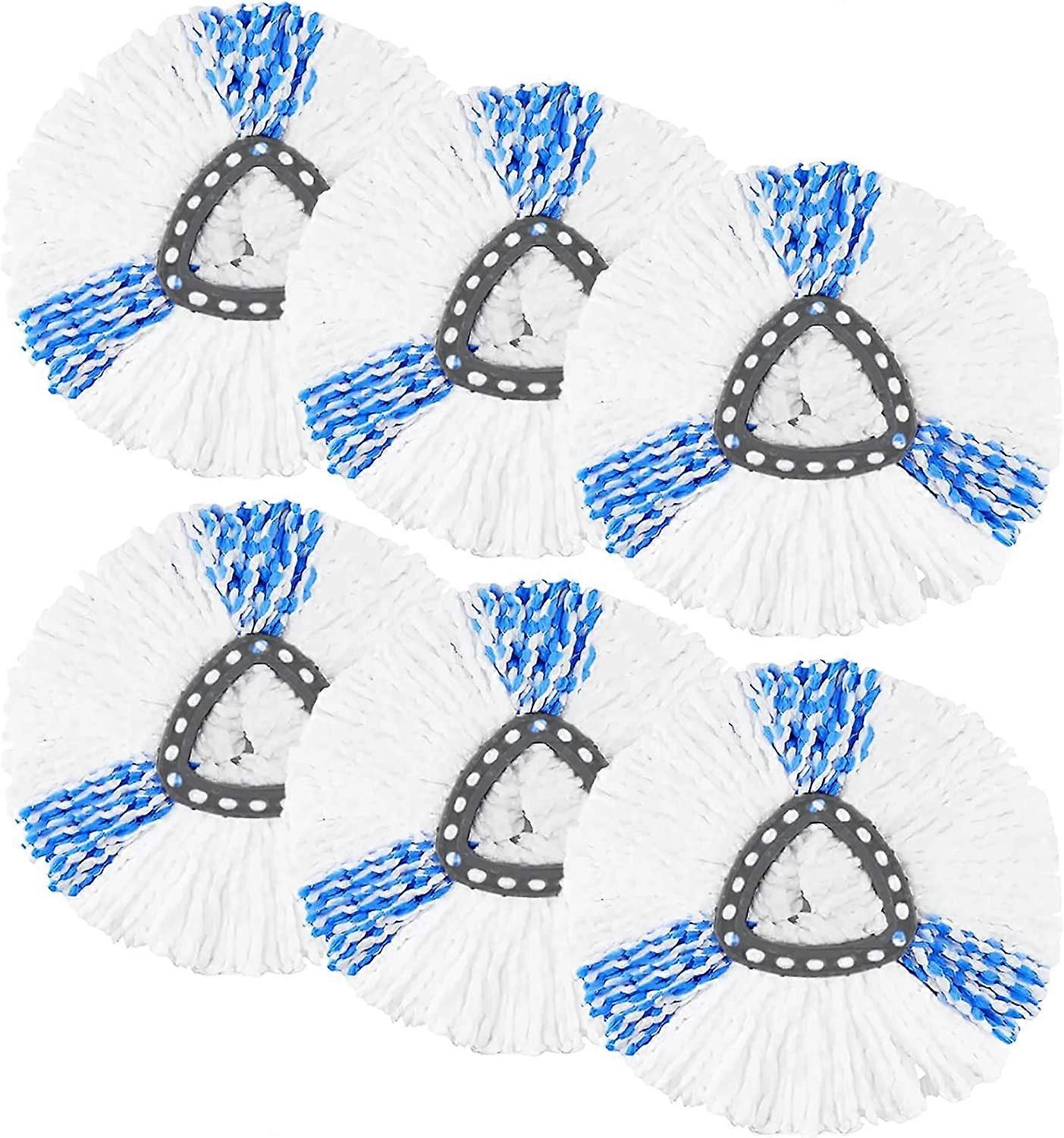 Replacement Mop Heads, 6 Pieces Microfiber Rotating Mop Heads Replacement Triangular Mop Refill Mop Head Mop Head for 360 Rotating Compatible