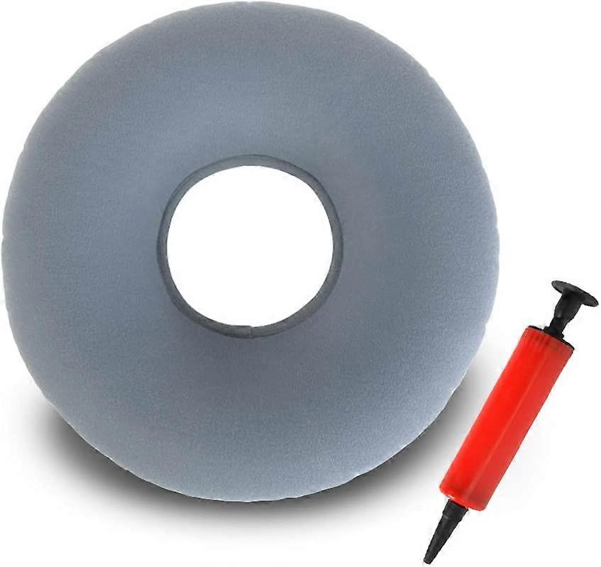 Inflatable Ring Cushion, Inflatable Seat Cushion, Inflatable Round Cushion, Hemorrhoids Cushion, Donut Cushion (Gray)
