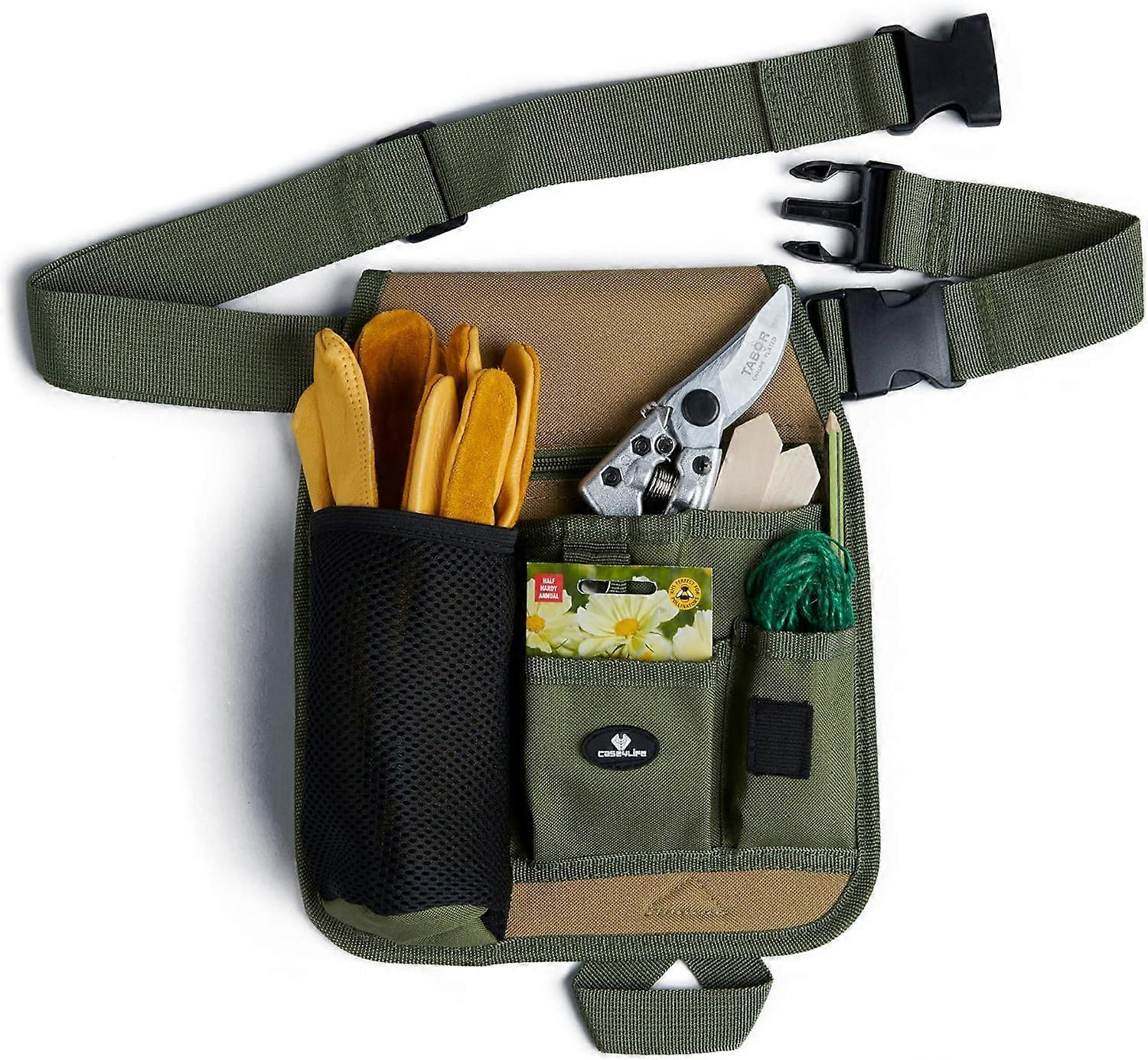 Gardening Tools Belt Bag - Adjustable Waist Tool Belt Pouch for Carpenters, Gardeners, Builders and Joiners - Unisex