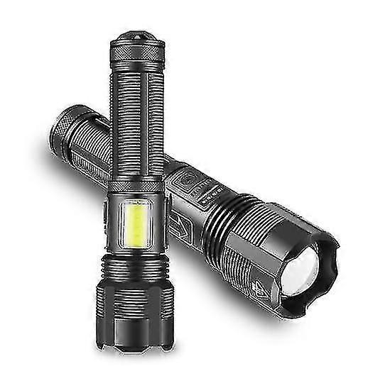 USB XHP70 Flashlight, Strong Light, Zoomable Power Display