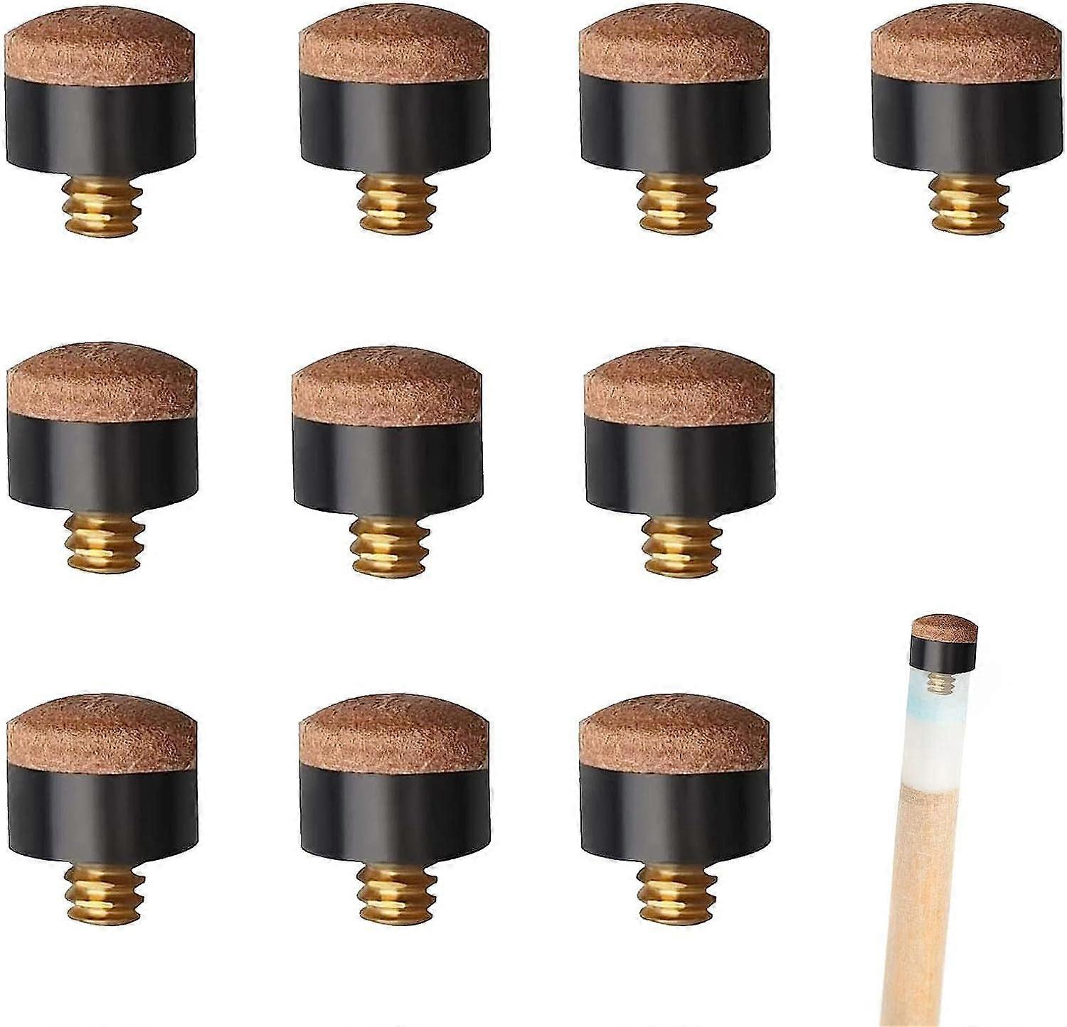 Queue Stick Kopf | Billardtisch Zubehör | Billardtisch-Zubehör, Slip-On Pool Queue Tipps, Slip-On Queue Ersatz für Zuhause, Billardhalle