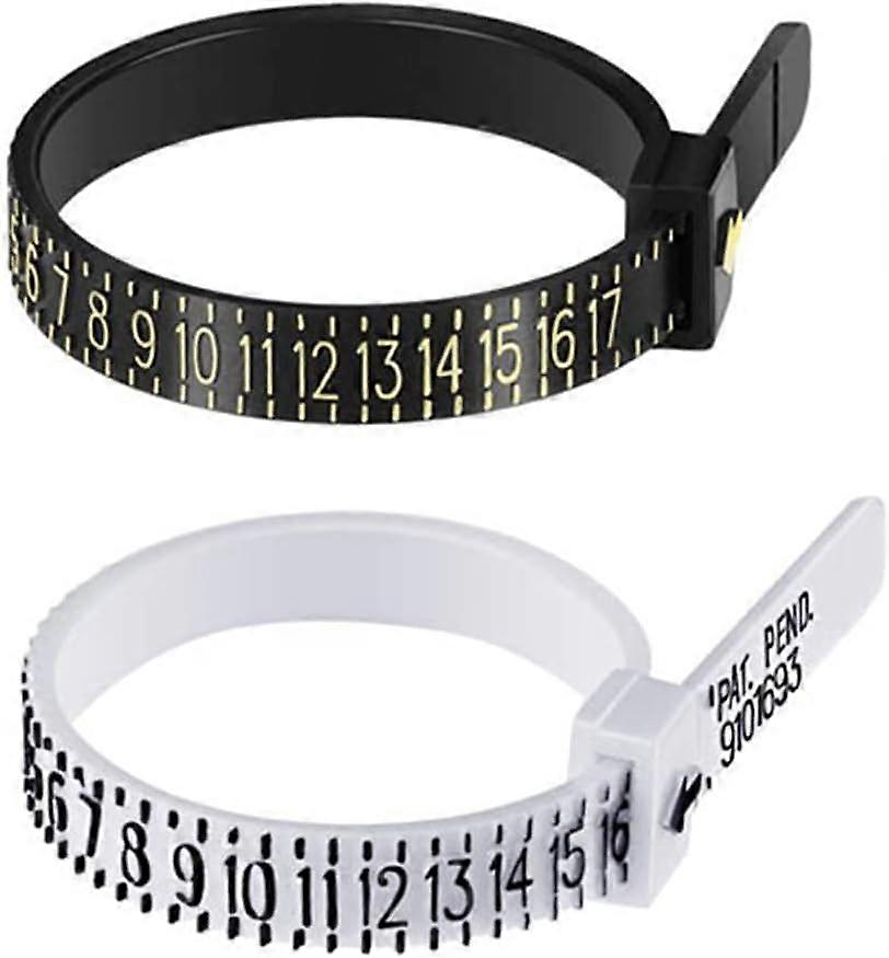 2 Pcs Ring Sizer Measuring Tool Reusable Finger Size Measuring Set