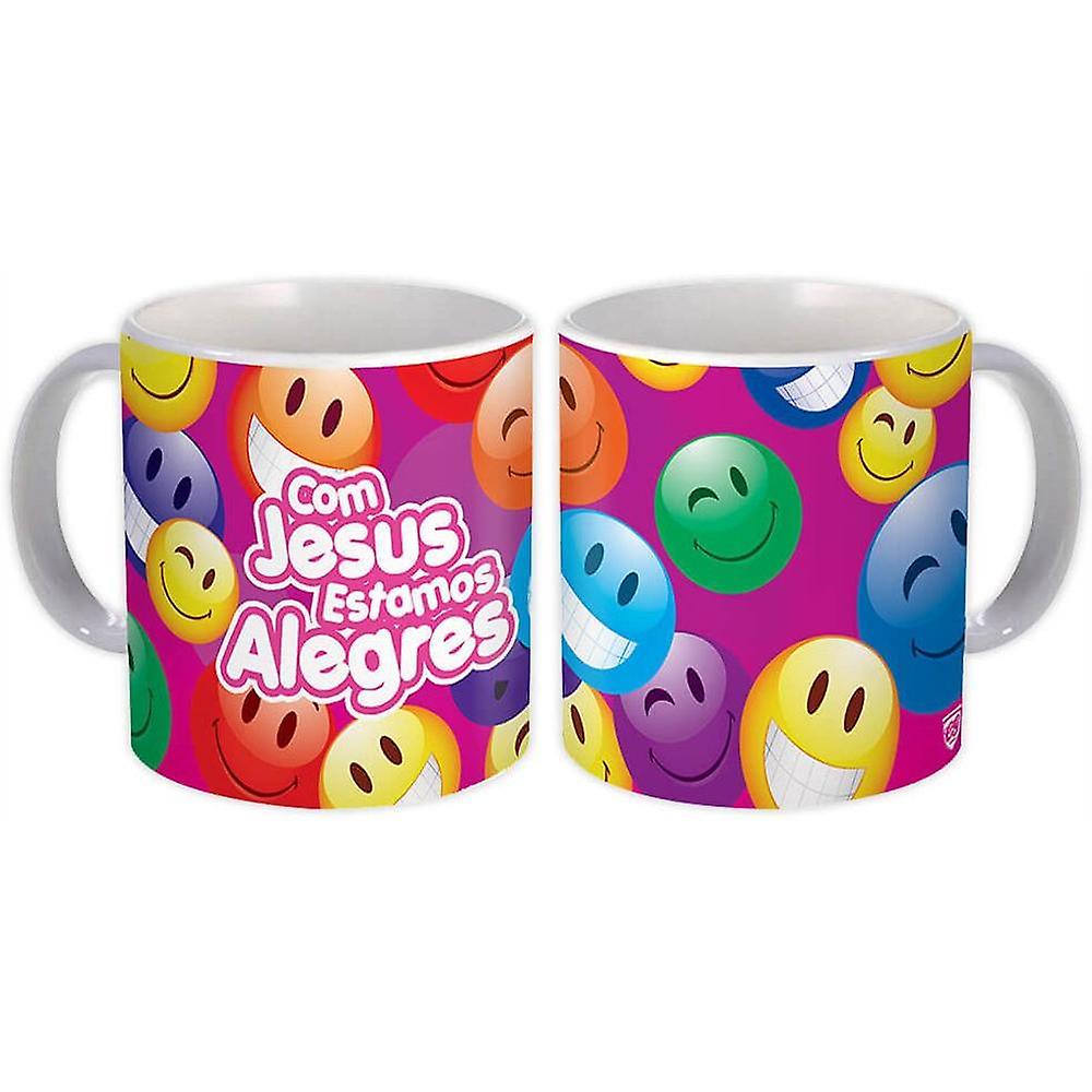Gift Mug: Com Jesus Estamos Alegres Christian
