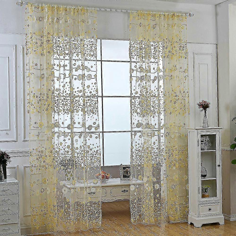 Sheer Voile Curtains 1 Panel Rod Pocket Slot Top Net Window Decor