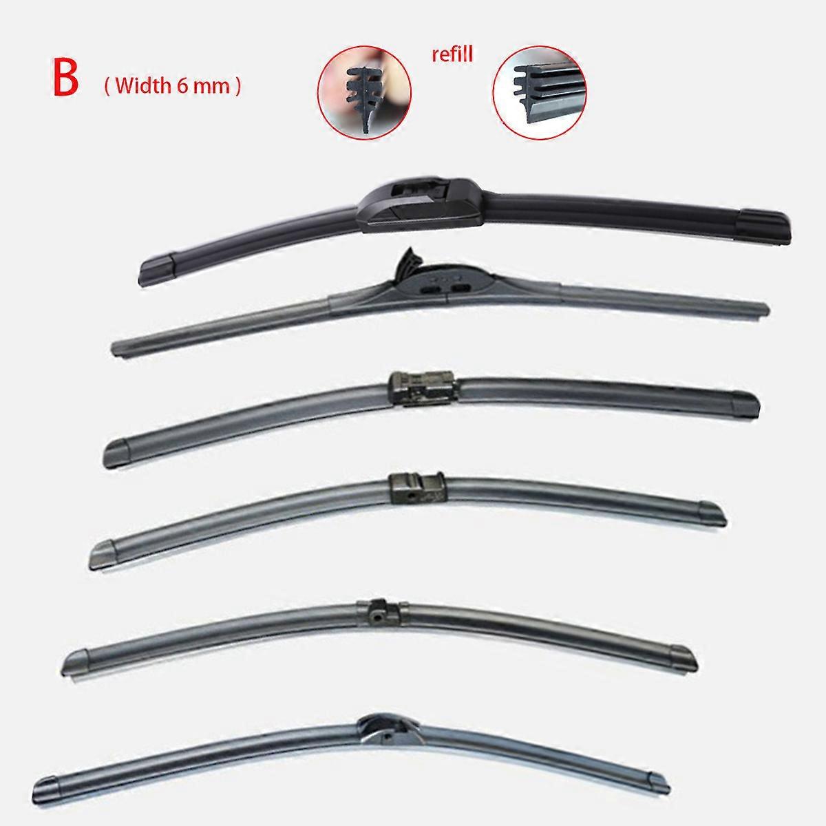 Various Car Wiper Blade Refills Rubber 14 16 17 18 19 20 21 22 23 24 26 28 30 32 Inch Auto Windshield Accessories