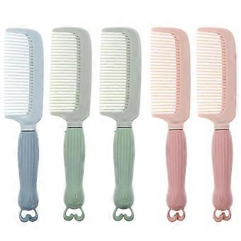 5pcs kammer tegneserie bunny bærbar silikon håndtak antistatisk kam frisør kam